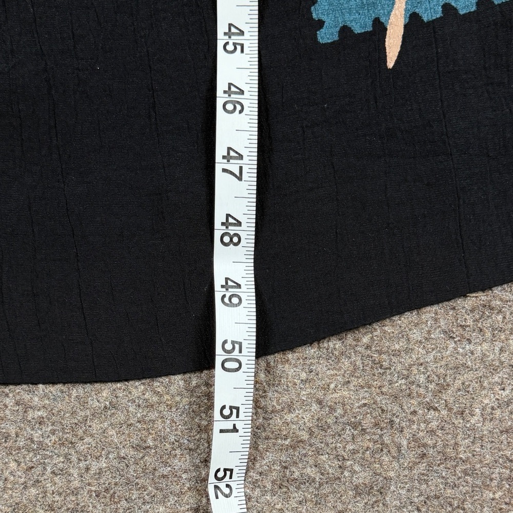 Vintage 90s Black Sleeveless Midi Shift Dress Women’s 14 Crinkle Gauzy Fairycore - Picture 10 of 10